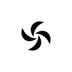 Obraz premium Minimalist logo design featuring an abstract, flowing wave shape, representing fluidity and motion.