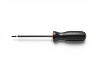 A detailed screwdriver isolated on a white background, construction hand tool with ergonomic handle