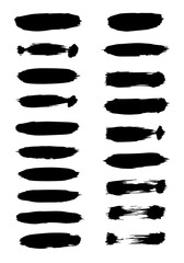 A collection of black brush strokes on a white background