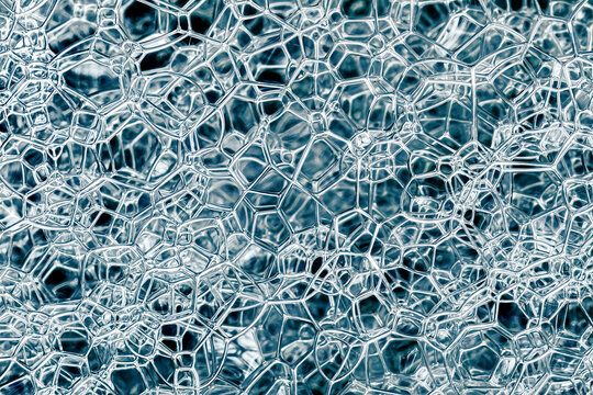 Detergent Foam Macro with Soft Light