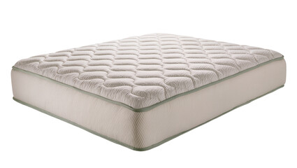 Fototapeta premium Isolated mattress with quilted top, comfortable bedding for rest and sleep, indoors