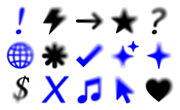 Vibrant abstract icons collection