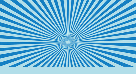 Obraz premium Radiating geometric patterns in a vibrant blue and white gradient design