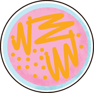 Laboratory Bacterial Culture Agar Plate Mannitol Salt Agar Cute Simple Vector Illustration