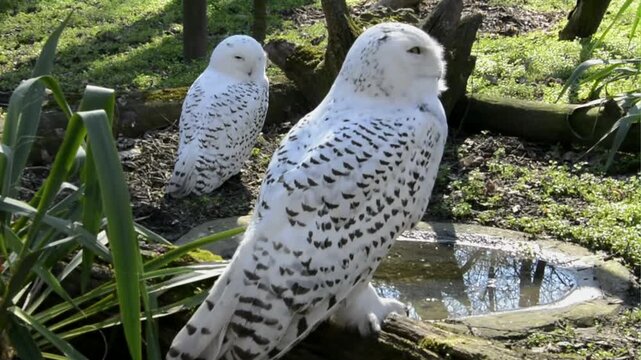 Snowy owl, its scientific name is Bubo scandiacus