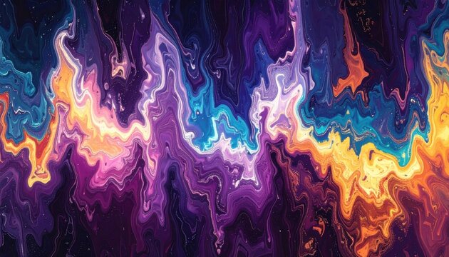 Tessuto cangiante con sfumature astratte multicolore