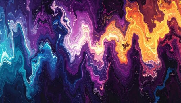Tessuto cangiante con sfumature astratte multicolore