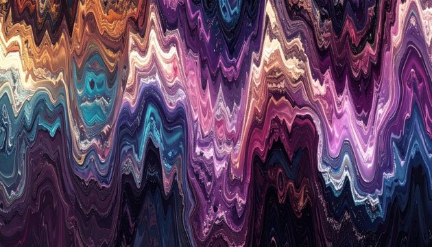 Tessuto cangiante con sfumature astratte multicolore