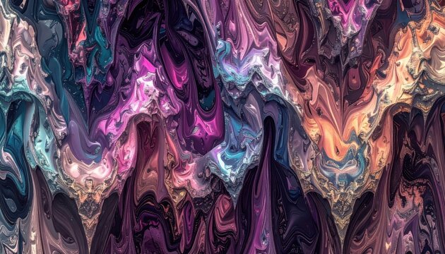 Tessuto cangiante con sfumature astratte multicolore