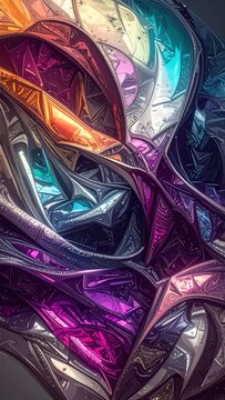 Tessuto cangiante con sfumature astratte multicolore