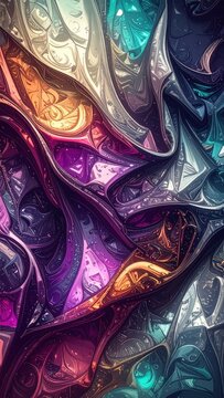 Tessuto cangiante con sfumature astratte multicolore