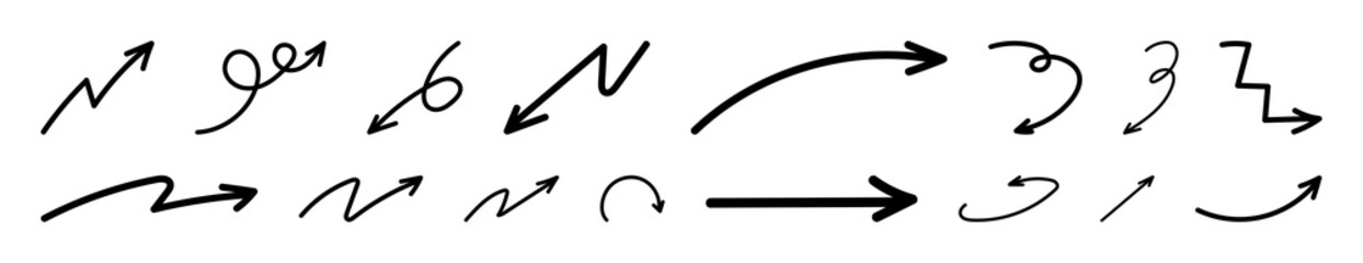 Creative hand-drawn arrow collection