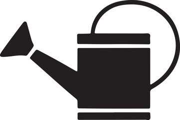 Watering Can Garden Tool Plant Care Black Icon Vector © Nazrul