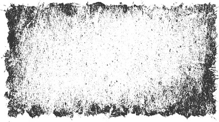 Black and white textured grunge border with scattered speckles and rough edges © Towhidul