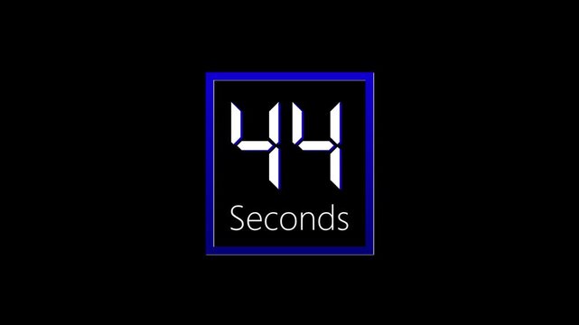 50 Seconds Countdown Timer, Simple digital