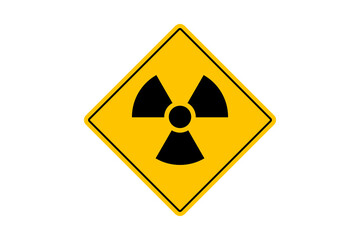 Yellow Diamond Radioactive Radiation Warning Symbol for Hazardous Material Transport and Safety...