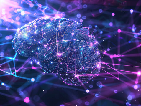 Neural Network Brain Connection Concept