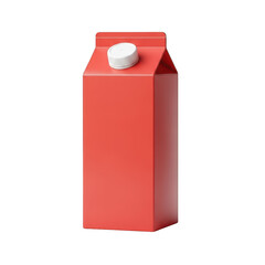 A red carton of juice with a white cap
