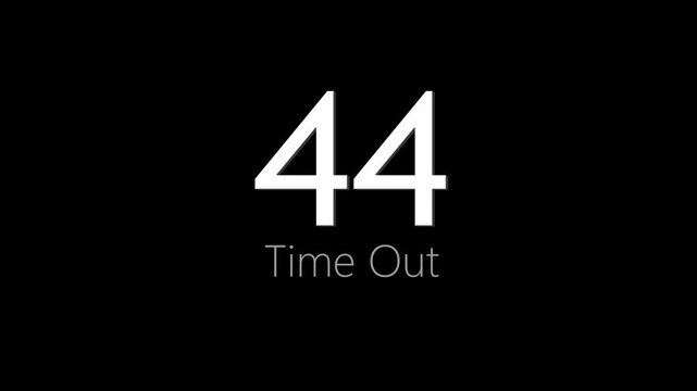 50 Seconds Countdown Timer time out