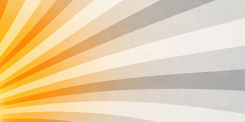 Abstract retro background with colorful rays and orange sun lines creates a bright vector illustration template featuring a gradient texture pattern for a modern wallpaper design