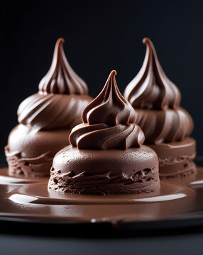 chocolate cake on white plate