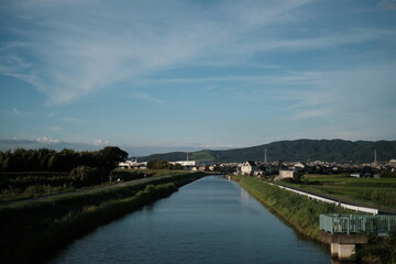 佐保川から若草山を望むその1