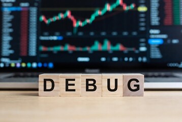 Obraz premium Stock market data and the word 