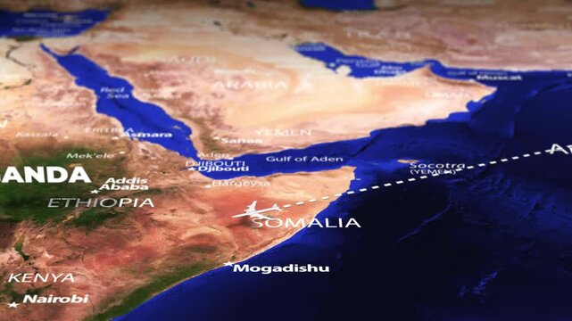 Flight From Mumbai INDIA to Kampala UGANDA ARMENIA with flag pins