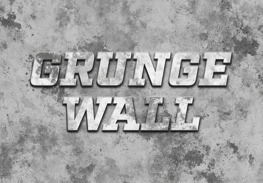 Text Effect Grunge Wall 