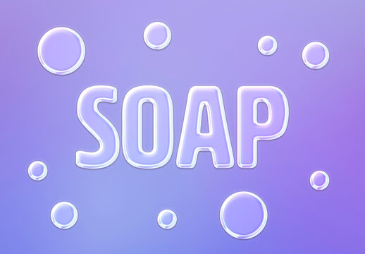 Text Effect Bubble Soap 