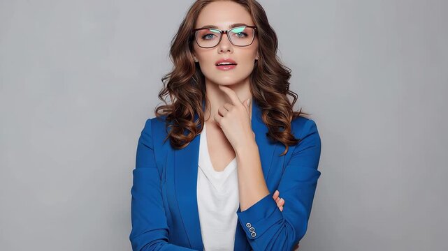 Confident lady business trainer coach leader engaged in a professional setting with a friendly demeanor and approachable style