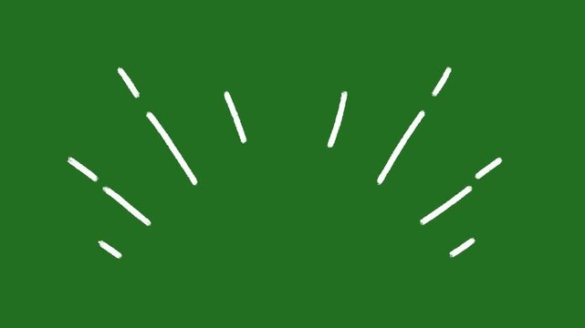 Hand-Drawn Animated Simple Shine Effect Transition Element on Green Screen | Doodle Sparkle