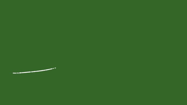 vector white lines wind effect on green screen, UI motion graphics. alpha adjustment layer, smooth animated line filter, 2d animation