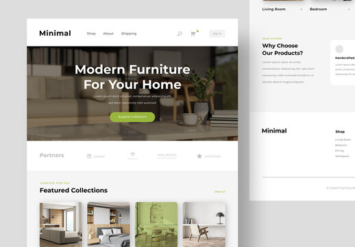Minimal Website Theme &ndash; Landing Page
