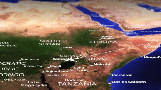 Flight From Mumbai INDIA to LUANDA ANGOLA ARMENIA with flag pins