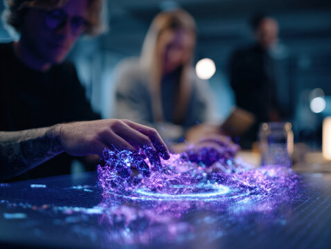 Interactive Holographic Technology in Modern Workspace