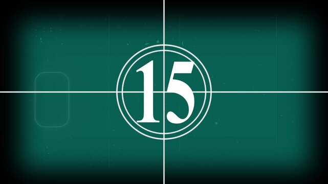 Old film strips countdown movie from 20 to 0 animation 4k,A retro film countdown animation showing number 20 to 0 number. 20 seconds vintage film countdown on faded grey background. Retro movie style 