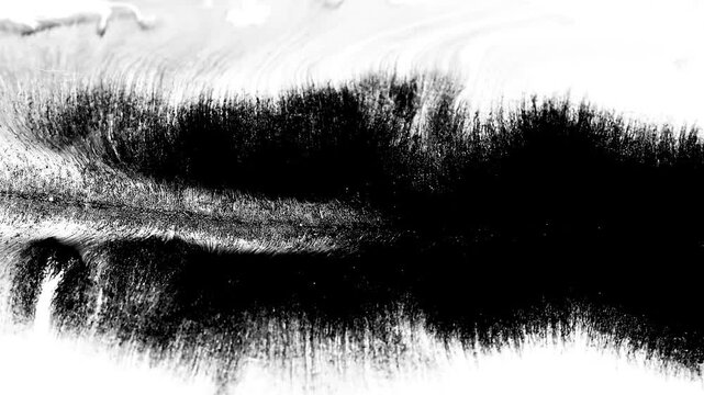 Vintage black and white grunge background featuring a rough ink splash texture with dirty paint splatters and a spray brush border design on old paper vector illustration