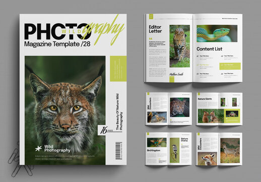 Wild Photography Magazine Template