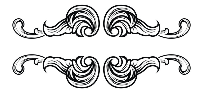 vintage frame engraving vector