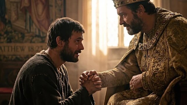 Servant Begging King For Patience