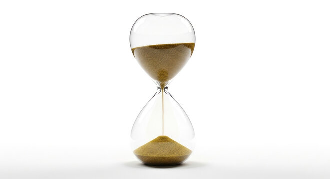 Hourglass with flowing sand timer.
