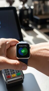 Person using an apple watch to make a payment