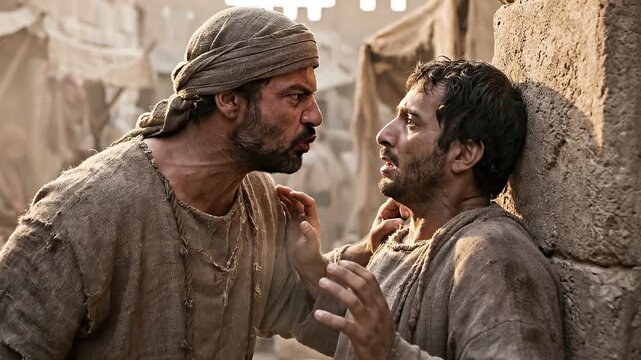 Servant Choking Debtor For Payment