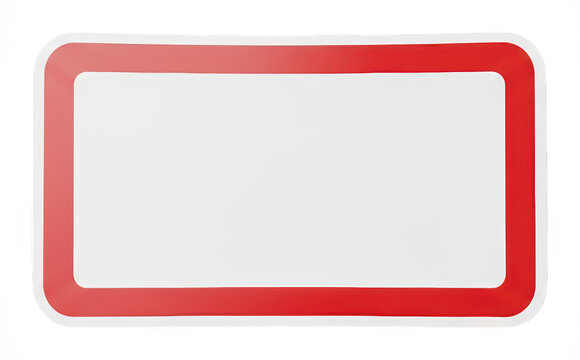 Retro red border sticker template isolated transparent