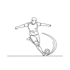 Obraz premium football player silhouette