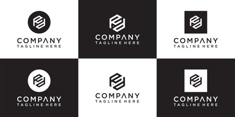 Black and white company logo variations.