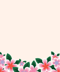 Gradient banner with multicolored flowers. Illustration isolated on a white background. Design for printing cards, invitations for weddings, birthdays, and spring and summer holidays. © Iuliana