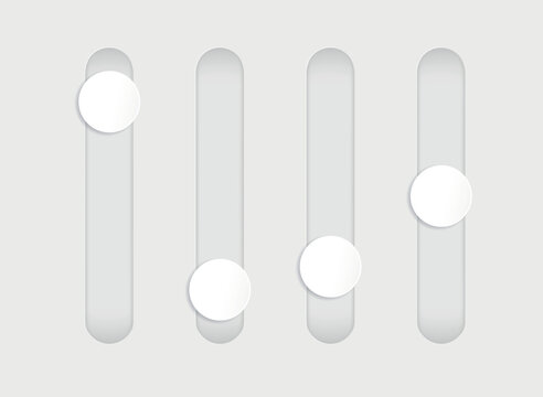 Scrollbar element button. Navigation element. Frontend control on white. Vector