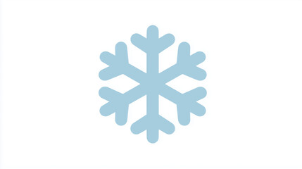 Obraz premium Stylized snowflake icon on a white background, symbolizing winter, cold weather, and seasonal themes.